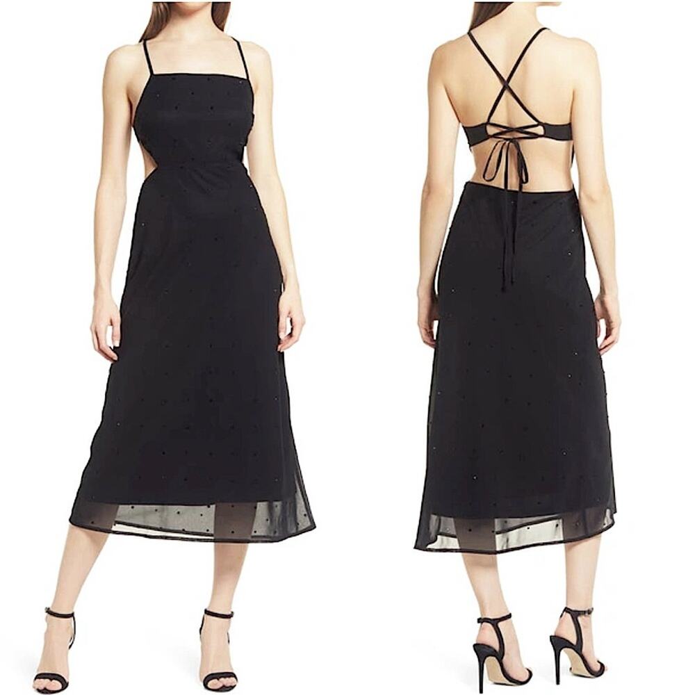 FINAL PRICE RAHI Glimmer Chiffon Slip Dress